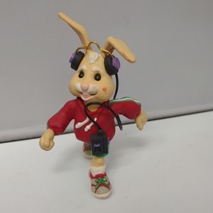 Vintage 1997 Hallmark Keepsake Ornament All Weather Walker Bunny Jogger w/o Box